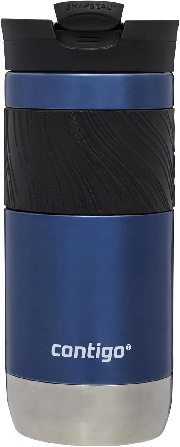 Contigo Byron 2.0 Thermo Mug, Stainless Steel Insulated Mug with Snapseal Closure, Coffee Mug to go, 100% Leak Proof, Dishwasher Safe lid, BPA Free, Keeps Drinks Warm for Hours