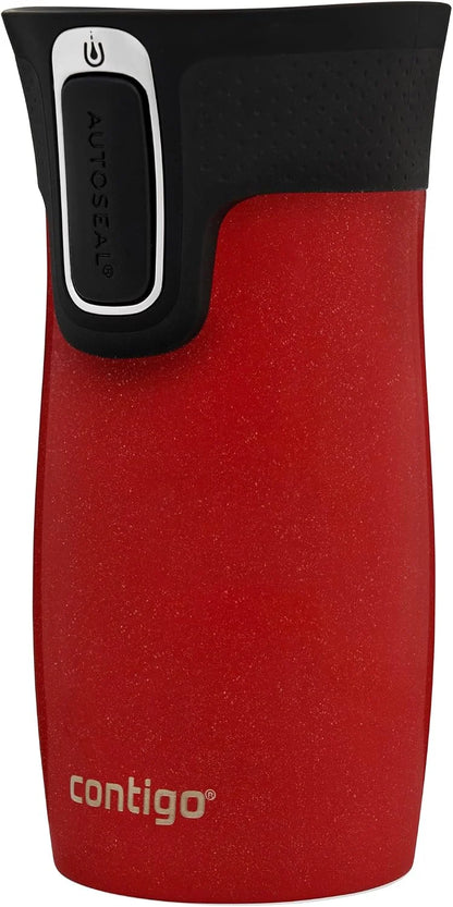 Contigo West Loop Mini Autoseal Travel Mug | Stainless Steel Thermal Mug | Vacuum Flask | Leakproof Tumbler | Coffee to go Mug with BPA Free Easy-Clean Lid | Lakeside | 300 ml