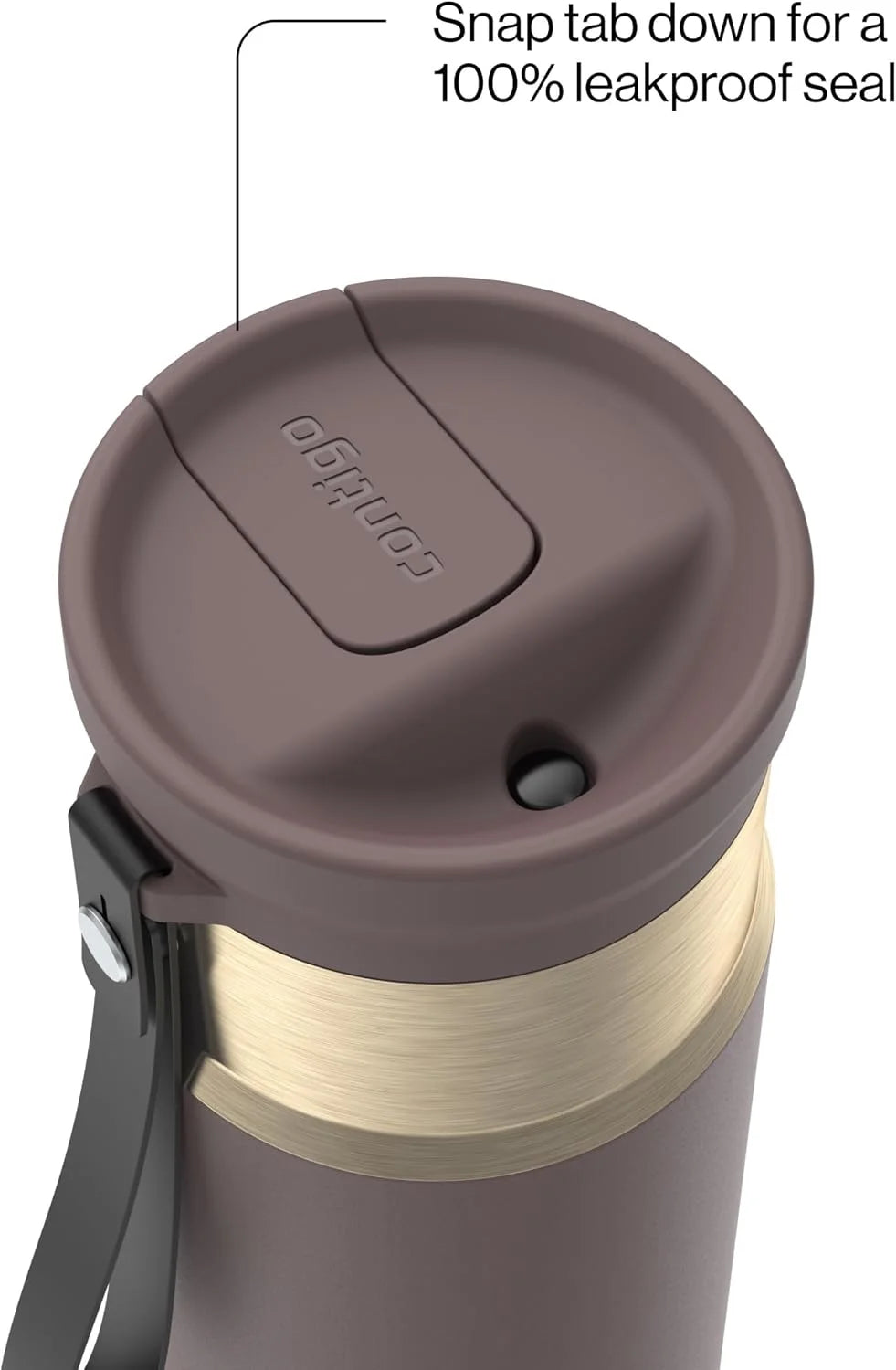 Contigo SnapSeal 24 oz Stainless Steel Vacuum-Insulated Water Bottle with Leakproof AutoClose Lid, Carry Strap & Reusable Straw, BPA-Free & Lead-Free, Dishwasher Safe