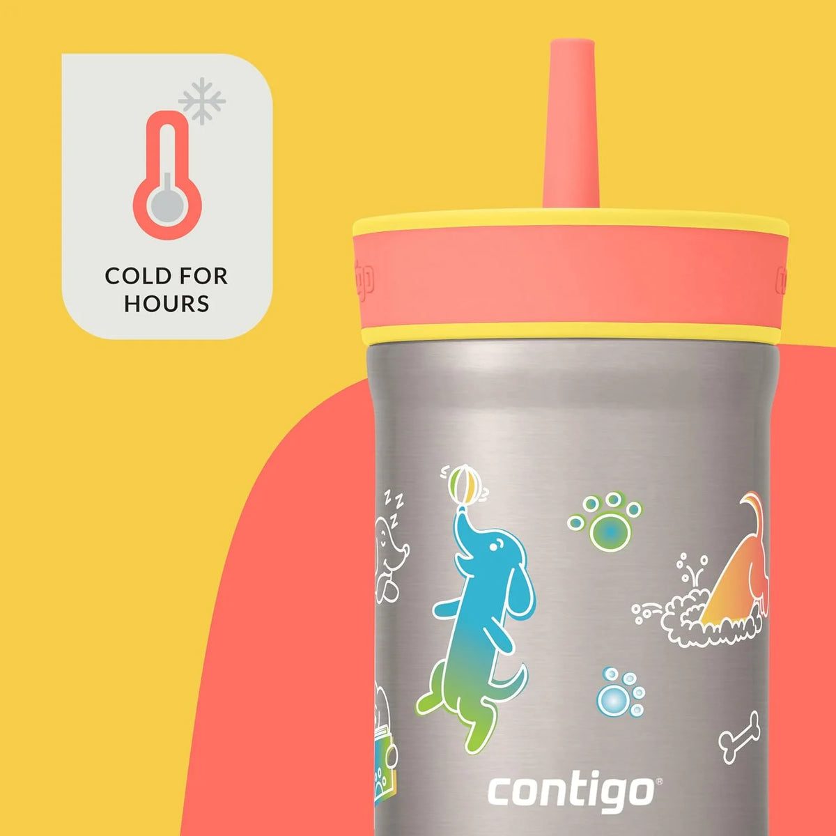 Contigo Leighton Insulated Straw Tumbler, 12 oz, Spacecraft/Juniper Lid