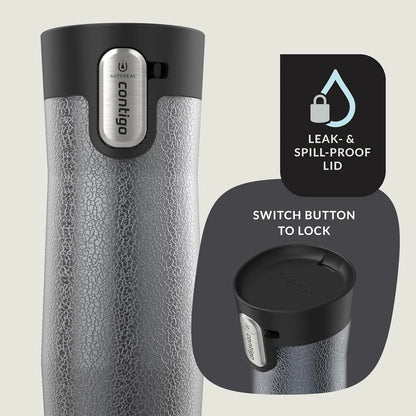 Contigo AUTOSEAL West Loop Vacuum-Insulated Stainless Steel Travel Mug with Easy-Clean Lid 24 oz Crystal Agave