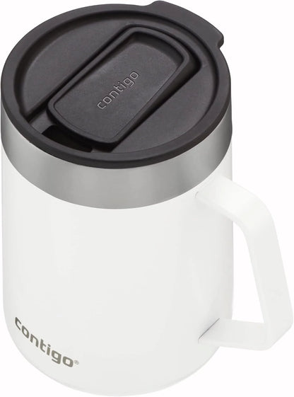 Contigo Stainless Steel Insulated Coffee Mug with Handle, Keeps Drinks Hot for Up to 5 Hours, 410 ml