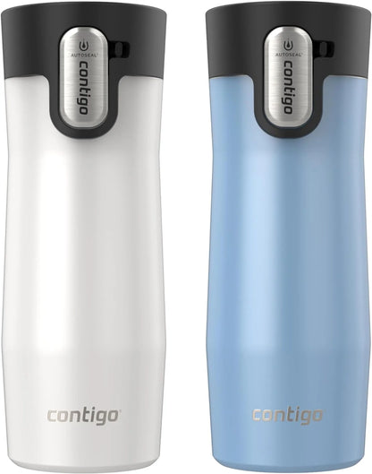 Contigo AUTOSEAL West Loop Vacuum-Insulated Stainless Steel Travel Mug with Easy-Clean Lid 24 oz Crystal Agave