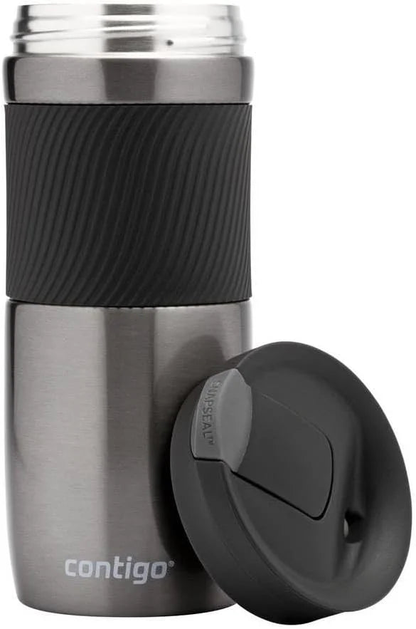 Contigo Byron Snapseal Travel Mug, Stainless Steel Thermal mug, vacuum flask, leakproof tumbler, coffee mug with BPA free Easy-Clean Lid, 470 ml, Vivacious
