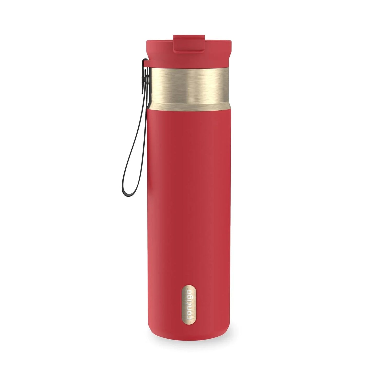 Contigo DualSip 24 oz Stainless Steel Vacuum-Insulated Water Bottle with Carry Strap & 2-in-1 Leakproof Lid (Straw or Spout), BPA-Free & Lead-Free, Dishwasher Safe