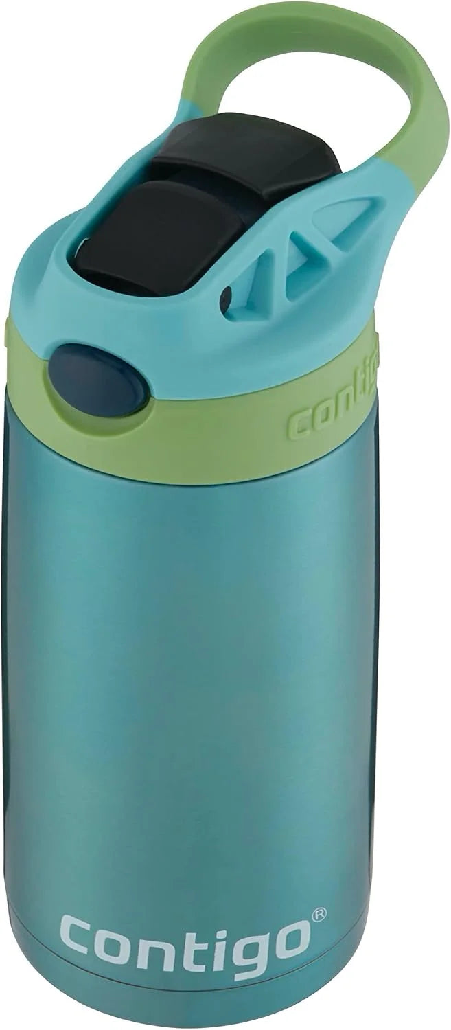Contigo AUTOSPOUT Water Bottle, 13 oz, Coral Blue/Poppy