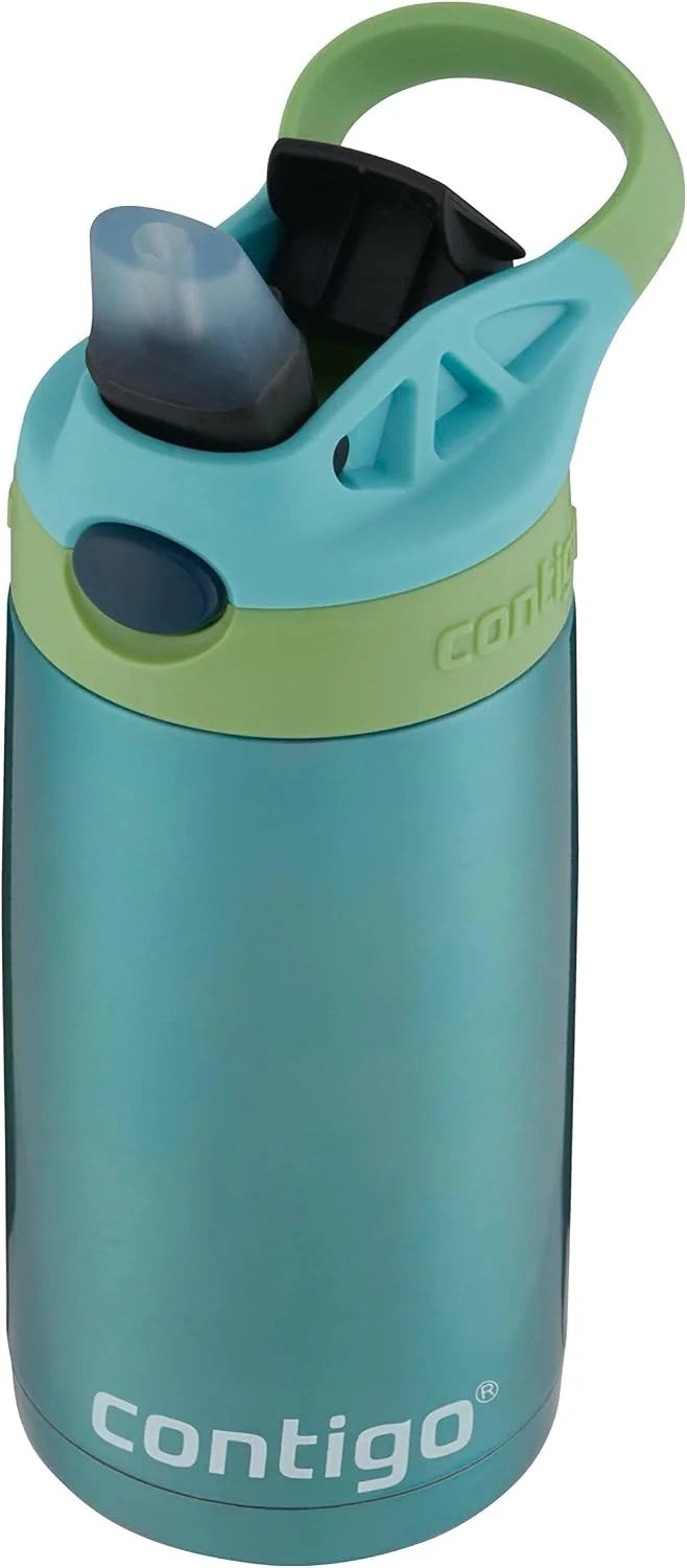 Contigo AUTOSPOUT Water Bottle, 13 oz, Coral Blue/Poppy