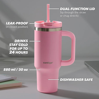 Contigo Streeterville 40oz Tumbler, Stainless Steel Vacuum Insulated, Leak-Proof, Cold for 29 Hours, Salt