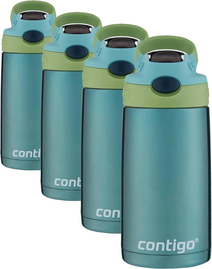 Contigo AUTOSPOUT Water Bottle, 13 oz, Coral Blue/Poppy