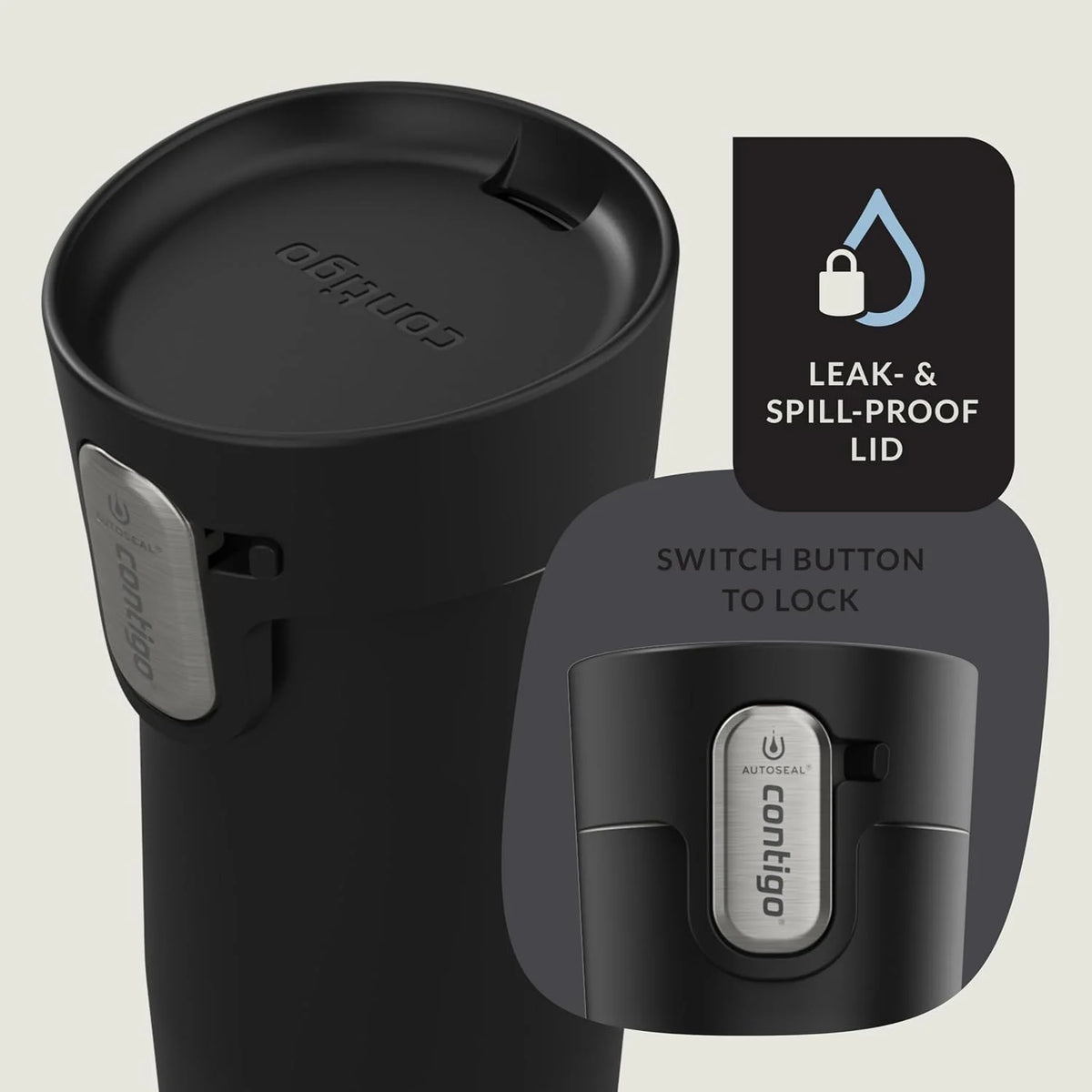Contigo AUTOSEAL West Loop Vacuum-Insulated Stainless Steel Travel Mug with Easy-Clean Lid 24 oz Crystal Agave