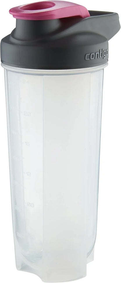 Contigo Shake & Go Fit Shaker Bottle, 28 oz., Neon Pink Lid
