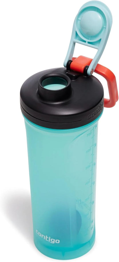Contigo Shake & Go 2.0 Protein Shaker Bottle with Mixer Ball | Large BPA Free Blender | Ideal for Protein Powder, Nutrition Shakes or Smoothies | Leak Proof Sports Bottle | 820 ml