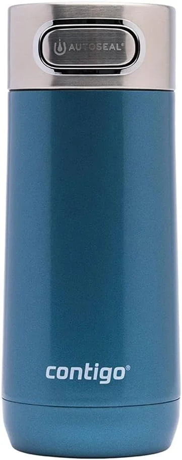Contigo Luxe Autoseal 360 ml Stainless Steel Thermal Mug, Vacuum Flask, Leakproof Tumbler, Dishwasher Safe, Coffee Mug with BPA Free Easy-Clean Lid, Cornflower