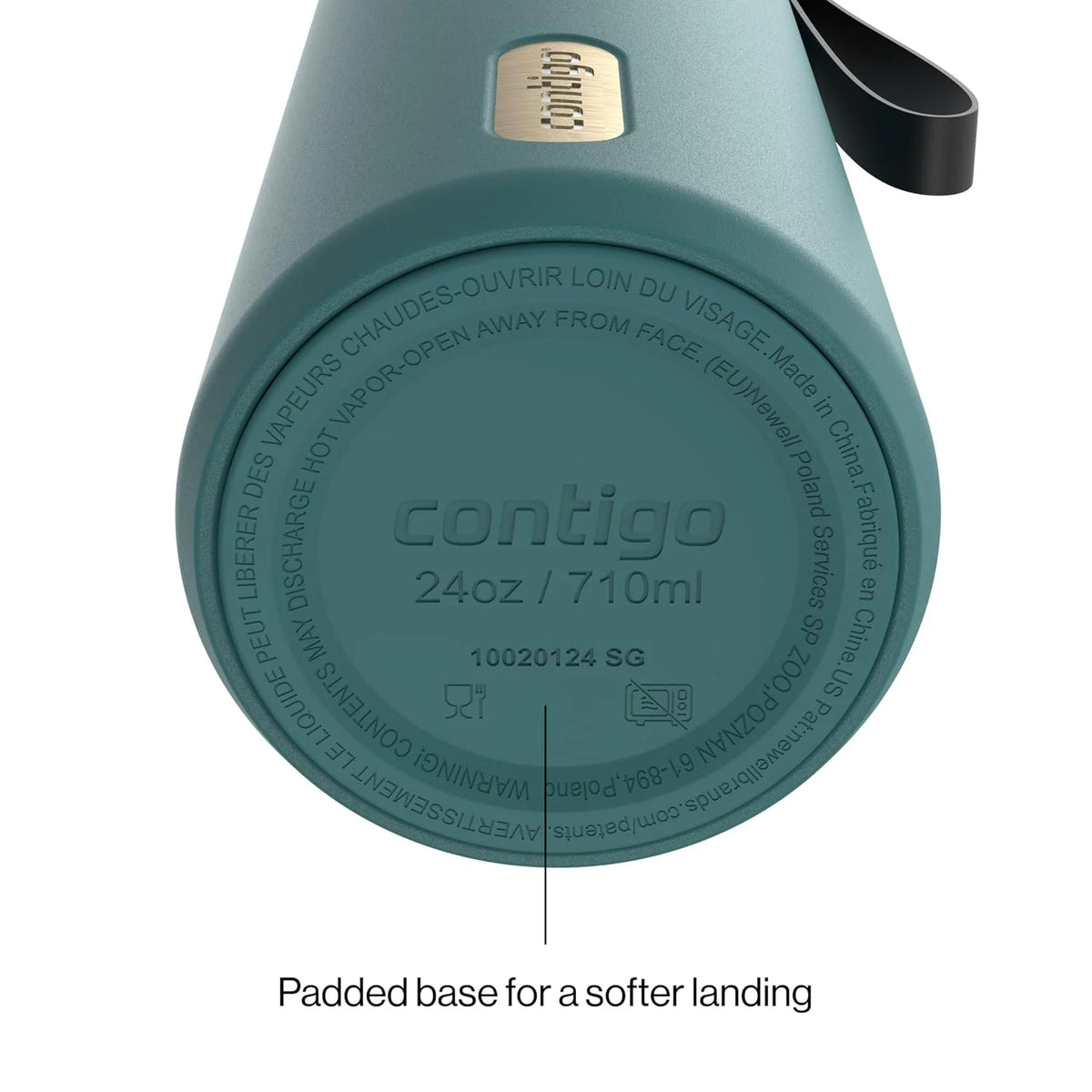 Contigo DualSip 24 oz Stainless Steel Vacuum-Insulated Water Bottle with Carry Strap & 2-in-1 Leakproof Lid (Straw or Spout), BPA-Free & Lead-Free, Dishwasher Safe