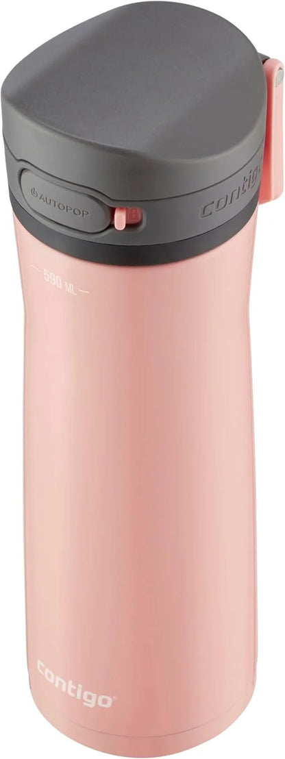 Contigo Jackson Chill Drink Bottle, Large BPA-Free Stainless Steel, 100% Leakproof, Keeps Drinks Cool Up to 24 Hours; Insulated Bottle for Sports, Cycling, Jogging, Hiking, 590 ml