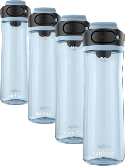 Contigo AUTOSEAL Cortland 24oz Water Bottle BPA-Free Plastic Spill Leak-Proof Lid and Carry Handle Dishwasher Safe Spirulina