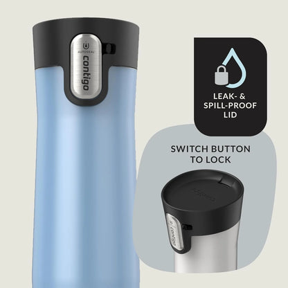 Contigo AUTOSEAL West Loop Vacuum-Insulated Stainless Steel Travel Mug with Easy-Clean Lid 24 oz Crystal Agave