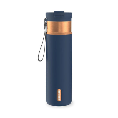 Contigo DualSip 24 oz Stainless Steel Vacuum-Insulated Water Bottle with Carry Strap & 2-in-1 Leakproof Lid (Straw or Spout), BPA-Free & Lead-Free, Dishwasher Safe