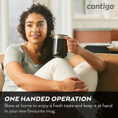Contigo Stainless Steel Insulated Coffee Mug with Handle, Keeps Drinks Hot for Up to 5 Hours, 410 ml