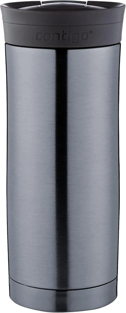 Contigo Huron Snapseal Travel Mug, Stainless Steel Thermal Mug, Vacuum Flask, Leakproof Tumbler, Coffee Mug with BPA Free Easy-Clean Lid, 470 ml