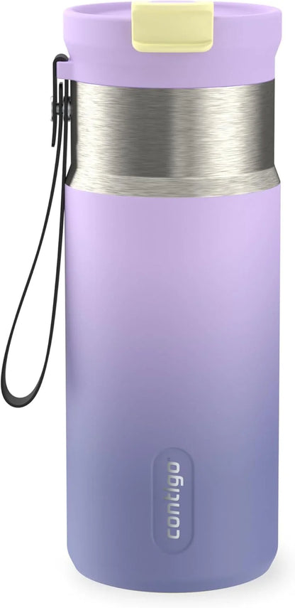 Contigo DualSip 16 oz Compact Stainless Steel Vacuum-Insulated Water Bottle with 2-in-1 Leakproof Lid (Straw or Spout), BPA-Free & Lead-Free, Dishwasher Safe