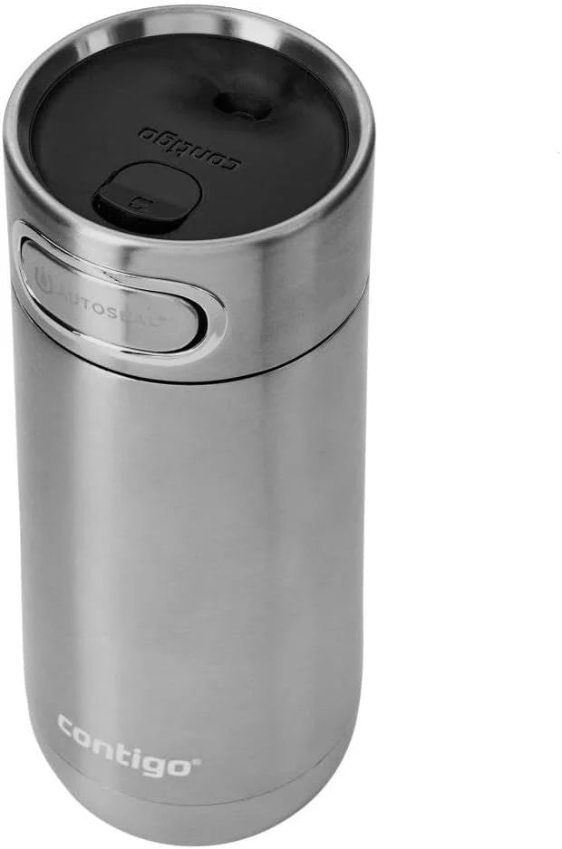 Luxe Autoseal Travel Mug, Stainless Steel Thermal Mug, Vacuum Flask, Leakproof Tumbler, Dishwasher Safe, Coffee Mug with BPA Free Easy-Clean Lid, 360 ml