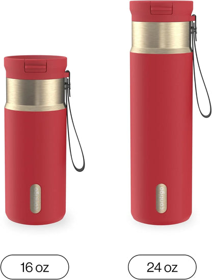 Contigo SnapSeal 24 oz Stainless Steel Vacuum-Insulated Water Bottle with Leakproof AutoClose Lid, Carry Strap & Reusable Straw, BPA-Free & Lead-Free, Dishwasher Safe