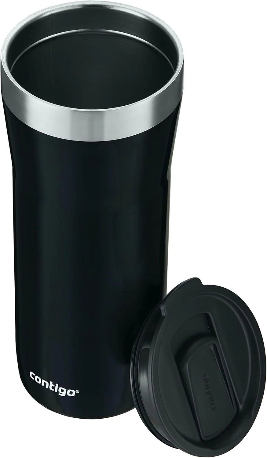 Contigo Streeterville Stainless Steel Vacuum-Insulated Tumbler with Straw and Splash-Proof Slider Lid, Keeps Drinks Hot up to 8hrs or Cold for 24hrs, Great for Travel/Work/School, 24oz Blue Corn