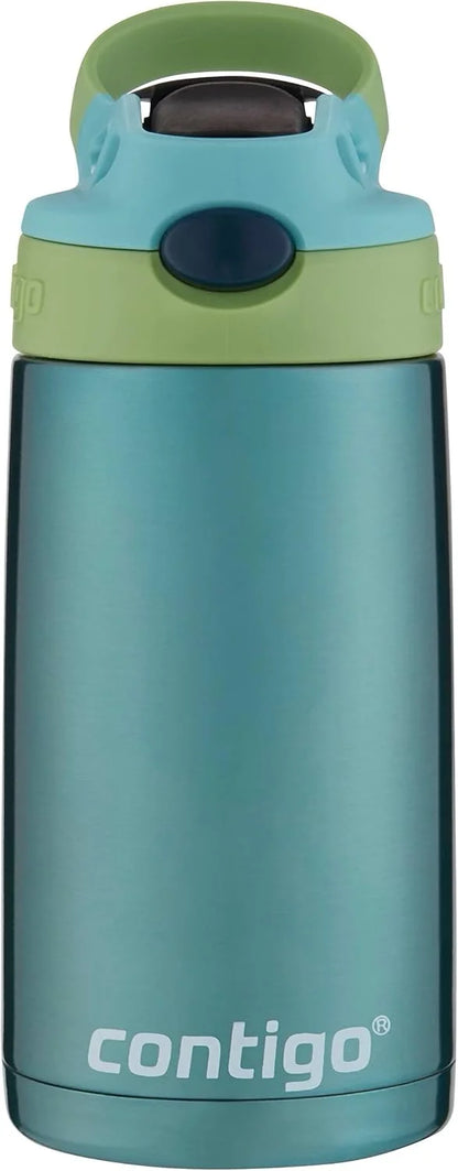 Contigo AUTOSPOUT Water Bottle, 13 oz, Coral Blue/Poppy