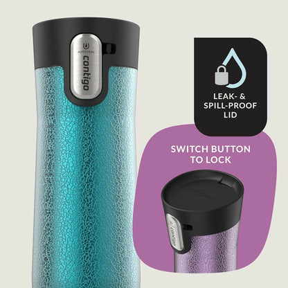 Contigo AUTOSEAL West Loop Vacuum-Insulated Stainless Steel Travel Mug with Easy-Clean Lid 24 oz Crystal Agave