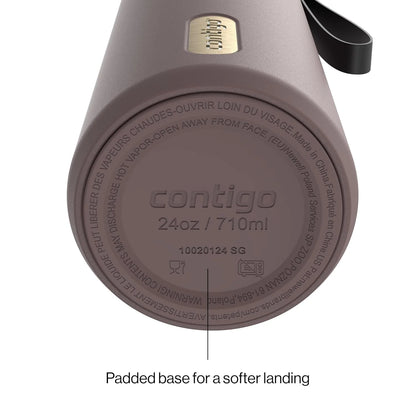 Contigo DualSip 24 oz Stainless Steel Vacuum-Insulated Water Bottle with Carry Strap & 2-in-1 Leakproof Lid (Straw or Spout), BPA-Free & Lead-Free, Dishwasher Safe
