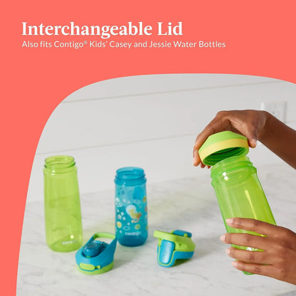 Contigo Kids’ Micah Water Bottle with Leak-Proof Lid, 20oz, Lime/Pineapple