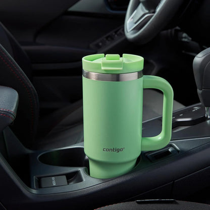 Contigo Streeterville 30oz Tumbler, Stainless Steel Vacuum Insulated, Leak-Proof, Cold for 29 Hours, Fits in cupholders, Cucumber