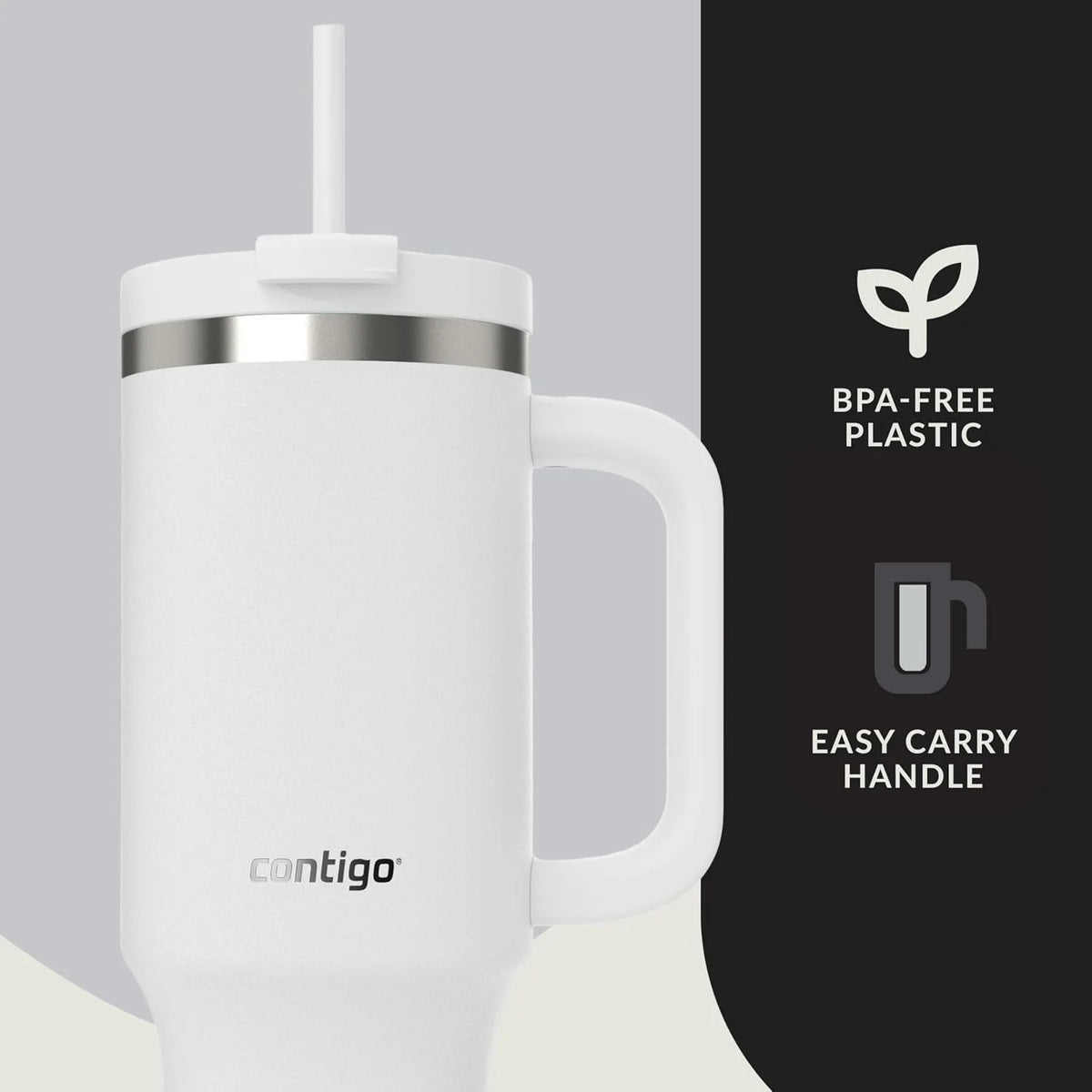 Contigo Streeterville 40oz Tumbler, Stainless Steel Vacuum Insulated, Leak-Proof, Cold for 29 Hours, Salt