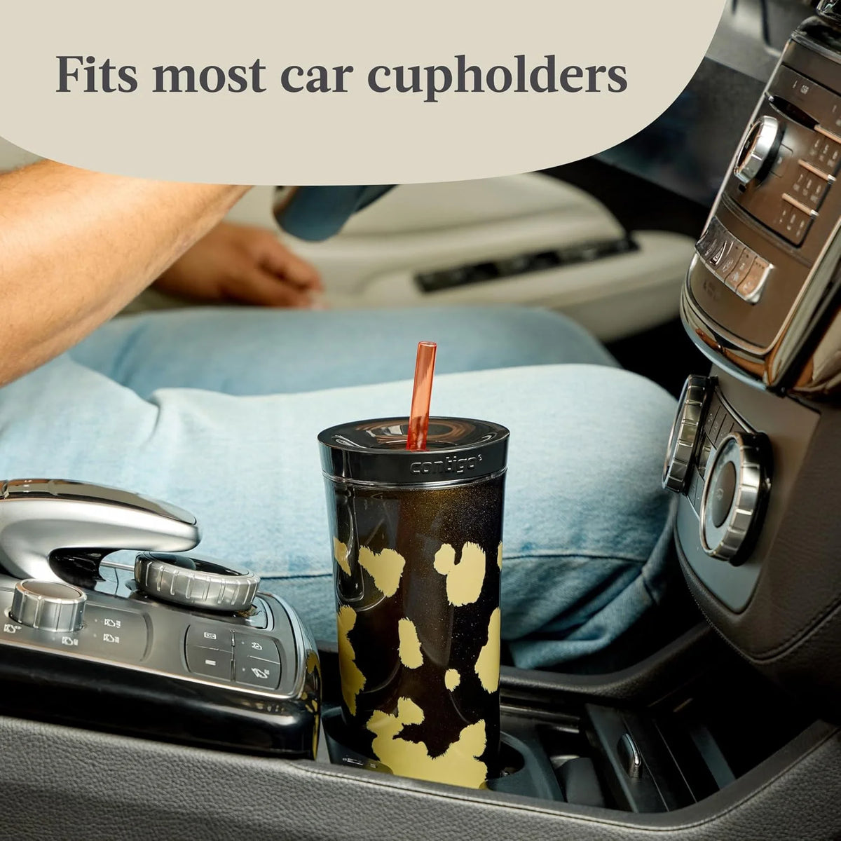 Contigo x Ally Love Shake & Go Tumbler, Autoclose Lid, Leak Proof, 20oz, Licorice