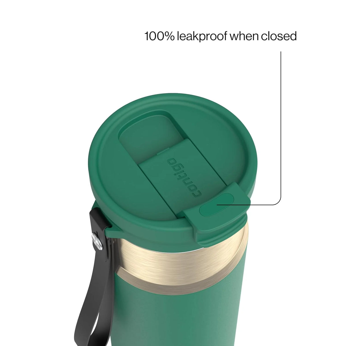 Contigo DualSip 24 oz Stainless Steel Vacuum-Insulated Water Bottle with Carry Strap & 2-in-1 Leakproof Lid (Straw or Spout), BPA-Free & Lead-Free, Dishwasher Safe