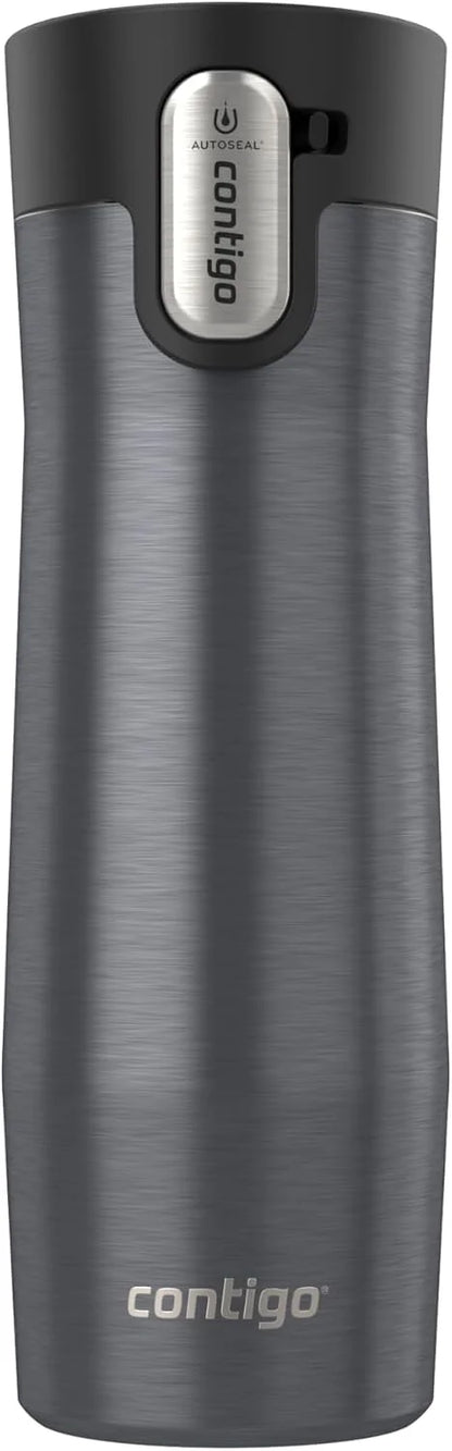Contigo AUTOSEAL West Loop Vacuum-Insulated Stainless Steel Travel Mug with Easy-Clean Lid 24 oz Crystal Agave