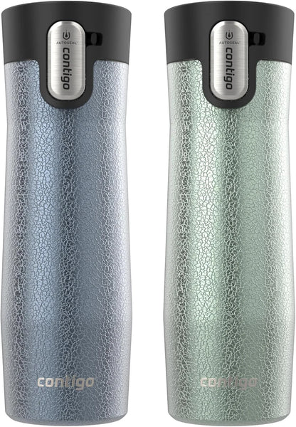 Contigo AUTOSEAL West Loop Vacuum-Insulated Stainless Steel Travel Mug with Easy-Clean Lid 24 oz Crystal Agave