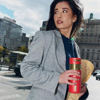 Contigo AutoSeal 24 oz Stainless Steel Vacuum-Insulated Water Bottle with Leakproof Push-Button Spout & Lock, Carry Strap, BPA-Free & Lead-Free, Dishwasher Safe