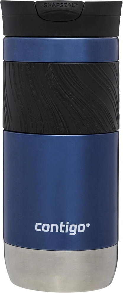 Contigo Byron 2.0 Thermo Mug, Stainless Steel Insulated Mug with Snapseal Closure, Coffee Mug to go, 100% Leak Proof, Dishwasher Safe lid, BPA Free, Keeps Drinks Warm for Hours