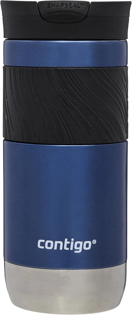 Contigo Byron 2.0 Thermo Mug, Stainless Steel Insulated Mug with Snapseal Closure, Coffee Mug to go, 100% Leak Proof, Dishwasher Safe lid, BPA Free, Keeps Drinks Warm for Hours