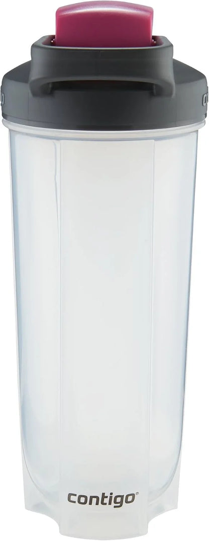Contigo Shake & Go Fit Shaker Bottle, 28 oz., Neon Pink Lid