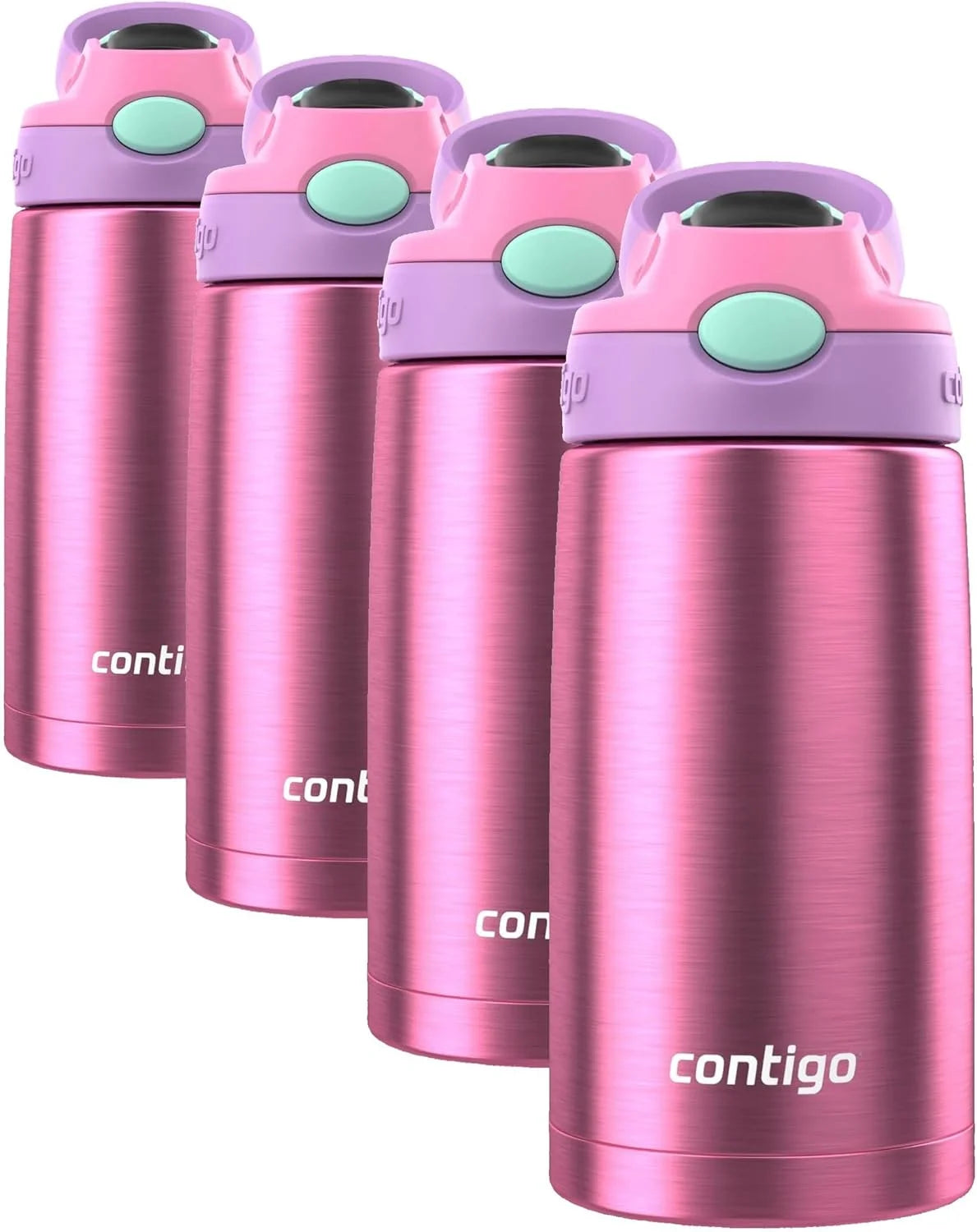 Contigo AUTOSPOUT Water Bottle, 13 oz, Coral Blue/Poppy