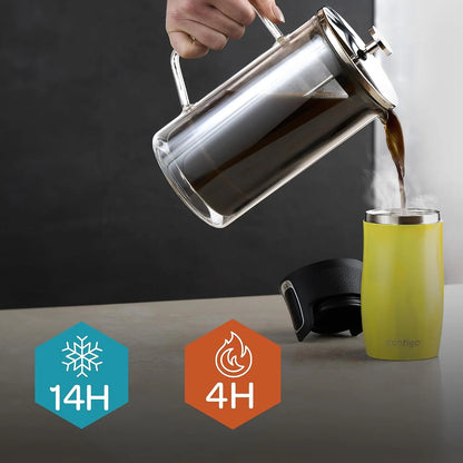 Contigo West Loop Mini Autoseal Travel Mug | Stainless Steel Thermal Mug | Vacuum Flask | Leakproof Tumbler | Coffee to go Mug with BPA Free Easy-Clean Lid | Lakeside | 300 ml