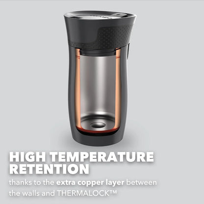 Contigo West Loop Mini Autoseal Travel Mug | Stainless Steel Thermal Mug | Vacuum Flask | Leakproof Tumbler | Coffee to go Mug with BPA Free Easy-Clean Lid | Lakeside | 300 ml