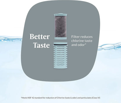 Contigo Clybourn Chill Stainless Steel Filter Water Bottle, 24 oz, Salt