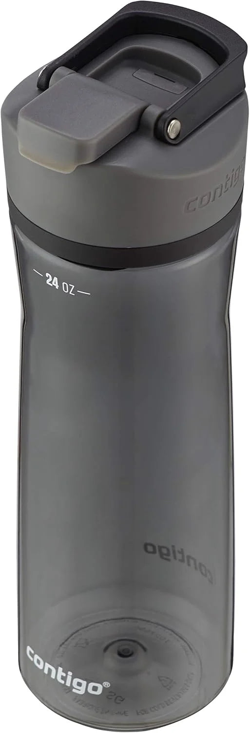 Contigo AUTOSEAL Cortland 24oz Water Bottle BPA-Free Plastic Spill Leak-Proof Lid and Carry Handle Dishwasher Safe Spirulina