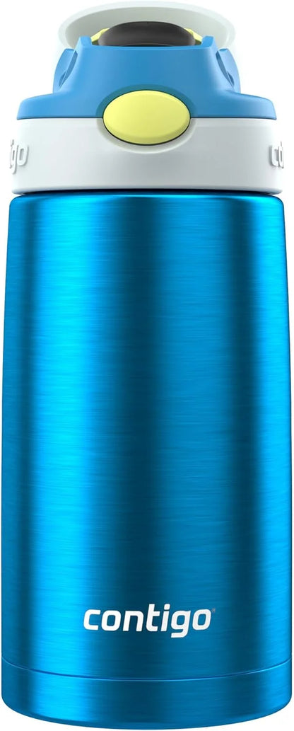 Contigo AUTOSPOUT Water Bottle, 13 oz, Coral Blue/Poppy