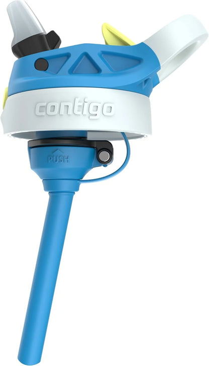 Contigo AUTOSPOUT Water Bottle, 13 oz, Coral Blue/Poppy