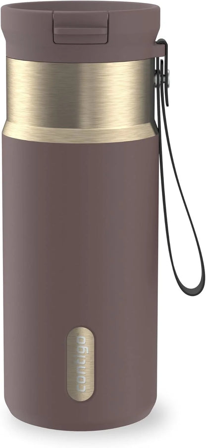 Contigo SnapSeal 24 oz Stainless Steel Vacuum-Insulated Water Bottle with Leakproof AutoClose Lid, Carry Strap & Reusable Straw, BPA-Free & Lead-Free, Dishwasher Safe